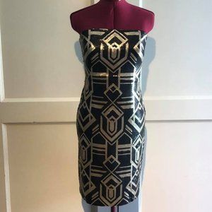 Sequin Black and gold wiggle dress